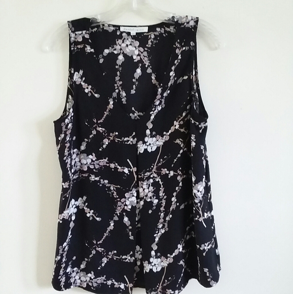 Anthropologie Tops - Daniel Rainn Sleeveless Floral V-Neck Blouse M